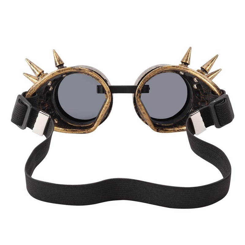 Lelinta Spiked Goggles Steampunk Welding Goth Cosplay Vintage Goggles Rustic - Image 4